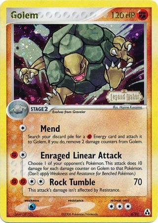 Golem (6/92) (Stamped) [EX: Legend Maker] Pokemon Single Pokémon  | Multizone: Comics And Games
