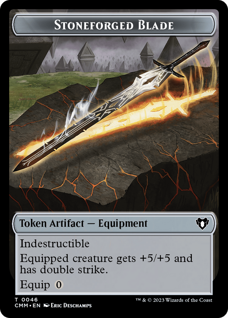 Servo // Stoneforged Blade Double-Sided Token [Commander Masters Tokens] MTG Single Magic: The Gathering  | Multizone: Comics And Games