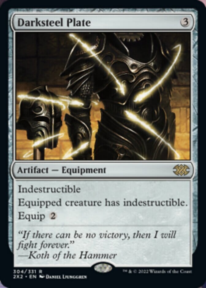 Darksteel Plate [Double Masters 2022] MTG Single Magic: The Gathering  | Multizone: Comics And Games