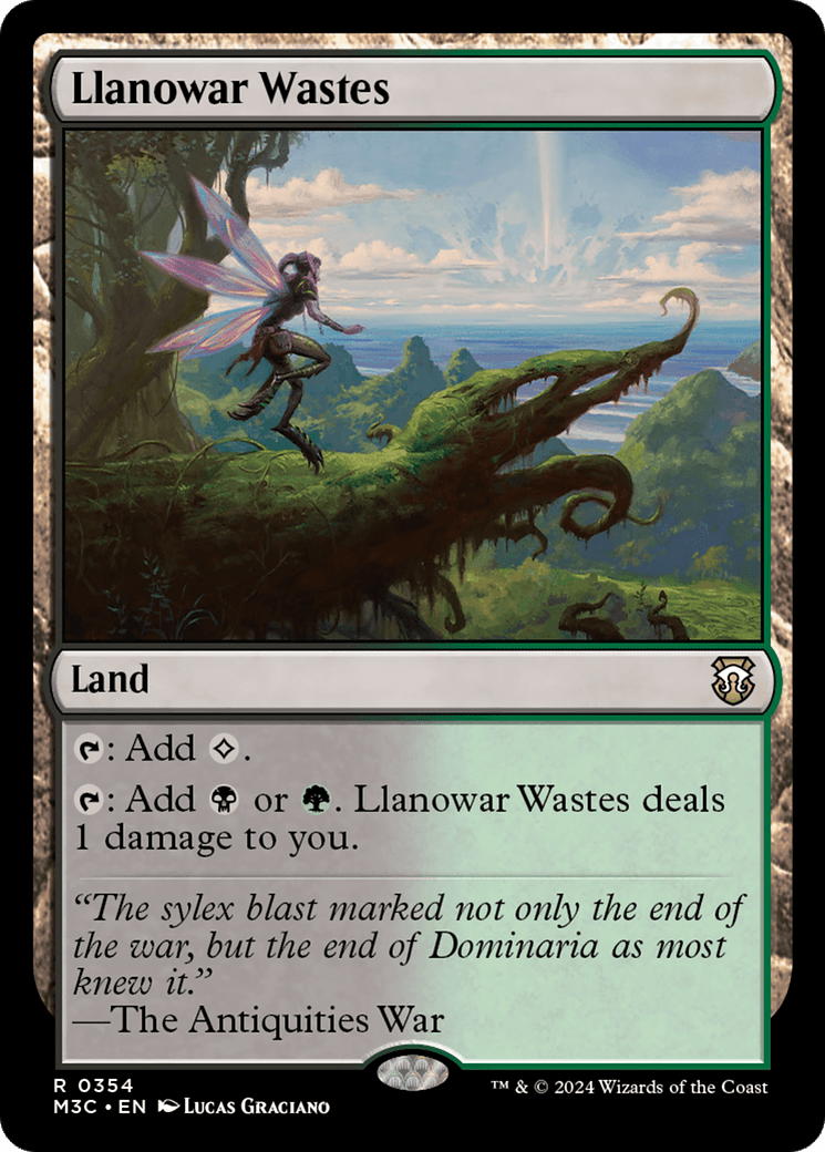 Llanowar Wastes (Ripple Foil) [Modern Horizons 3 Commander] MTG Single Magic: The Gathering  | Multizone: Comics And Games