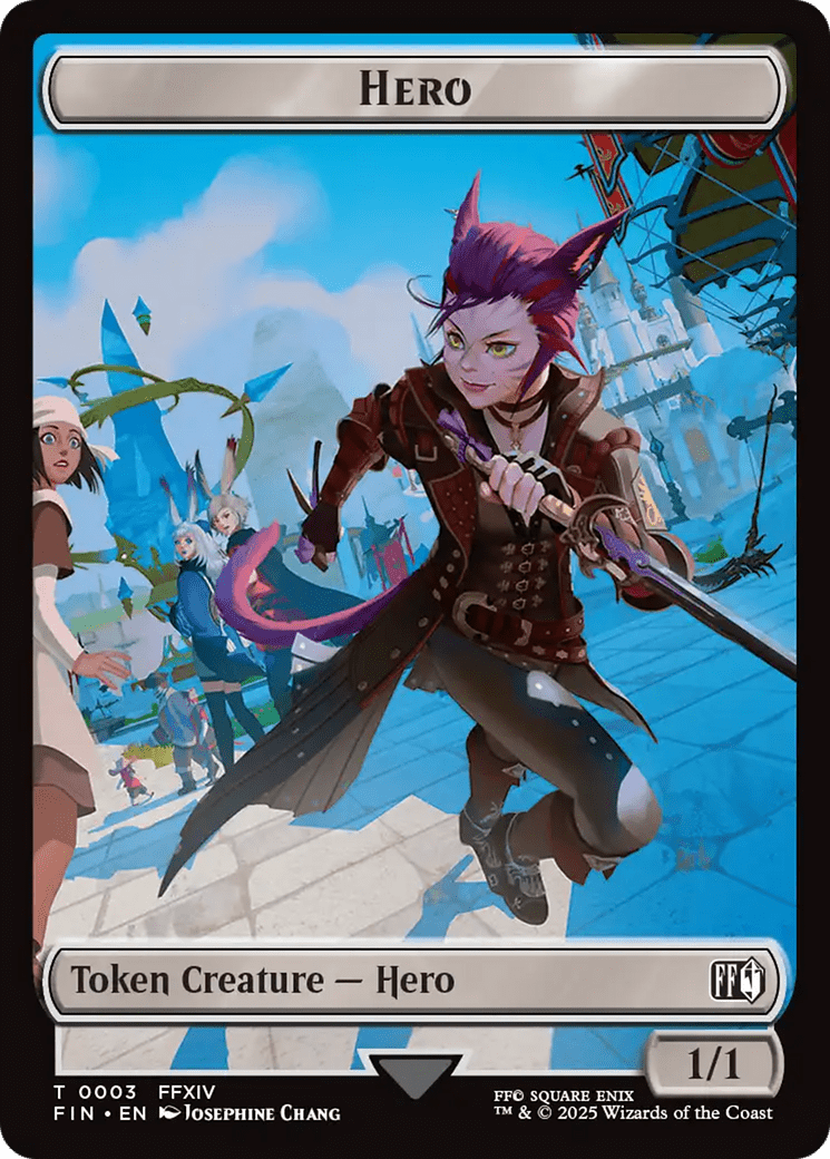 Spirit // Hero (0002) Double-Sided Token [FINAL FANTASY Commander Tokens] MTG Single Magic: The Gathering  | Multizone: Comics And Games