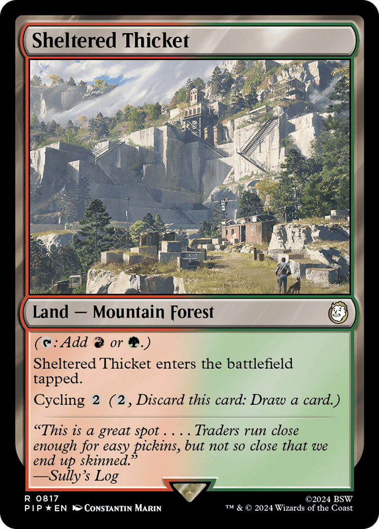 Sheltered Thicket (Surge Foil) [Fallout] MTG Single Magic: The Gathering  | Multizone: Comics And Games