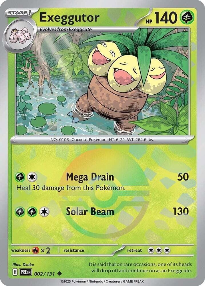 Exeggutor (002/131) (Poke Ball Pattern) [Scarlet & Violet: Prismatic Evolutions] Pokemon Single Pokémon  | Multizone: Comics And Games