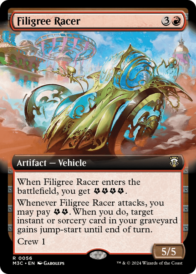 Filigree Racer (Extended Art) (Ripple Foil) [Modern Horizons 3 Commander] MTG Single Magic: The Gathering  | Multizone: Comics And Games