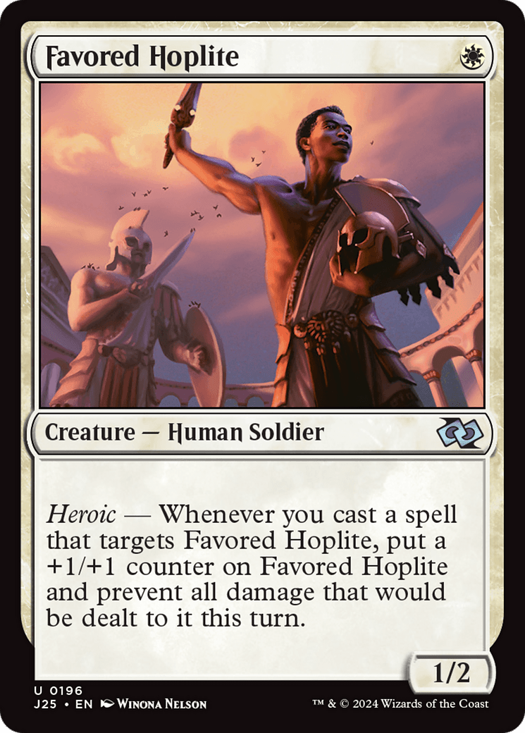 Favored Hoplite [Foundations Jumpstart] MTG Single Magic: The Gathering  | Multizone: Comics And Games