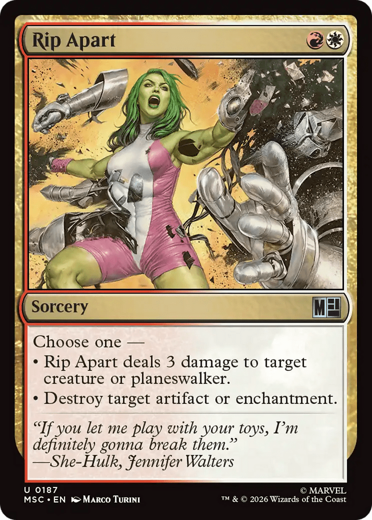 Rip Apart (Surge Foil) [Marvel Super Heroes Commander] MTG Single Magic: The Gathering  | Multizone: Comics And Games