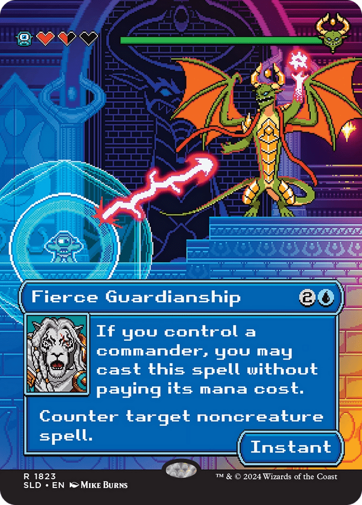 Fierce Guardianship (Rainbow Foil) [Secret Lair Drop Series] MTG Single Magic: The Gathering  | Multizone: Comics And Games