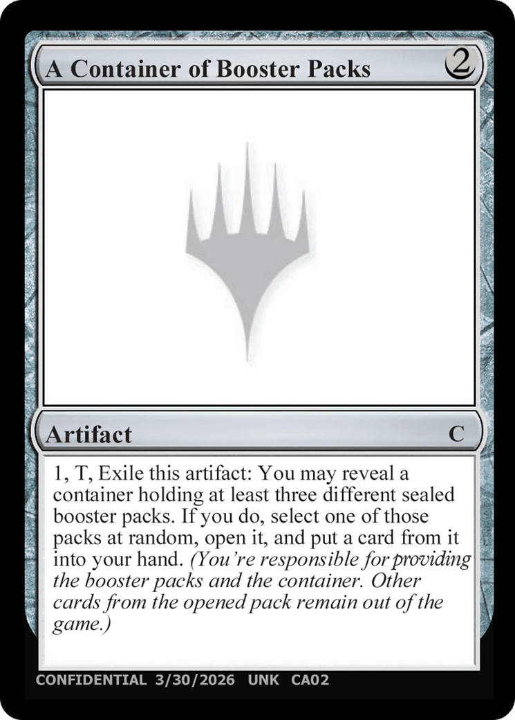 A Container of Booster Packs [Unknown Event] MTG Single Magic: The Gathering  | Multizone: Comics And Games