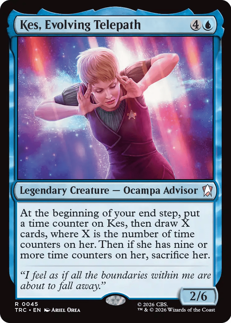 Kes, Evolving Telepath (Surge Foil) [Star Trek Commander] MTG Single Magic: The Gathering  | Multizone: Comics And Games