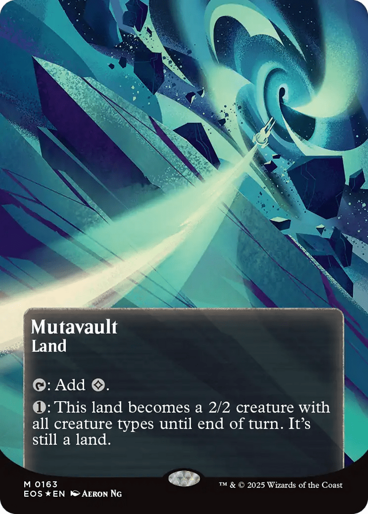 Mutavault (0163) (Borderless) (Galaxy Foil) [Edge of Eternities: Stellar Sights] MTG Single Magic: The Gathering  | Multizone: Comics And Games