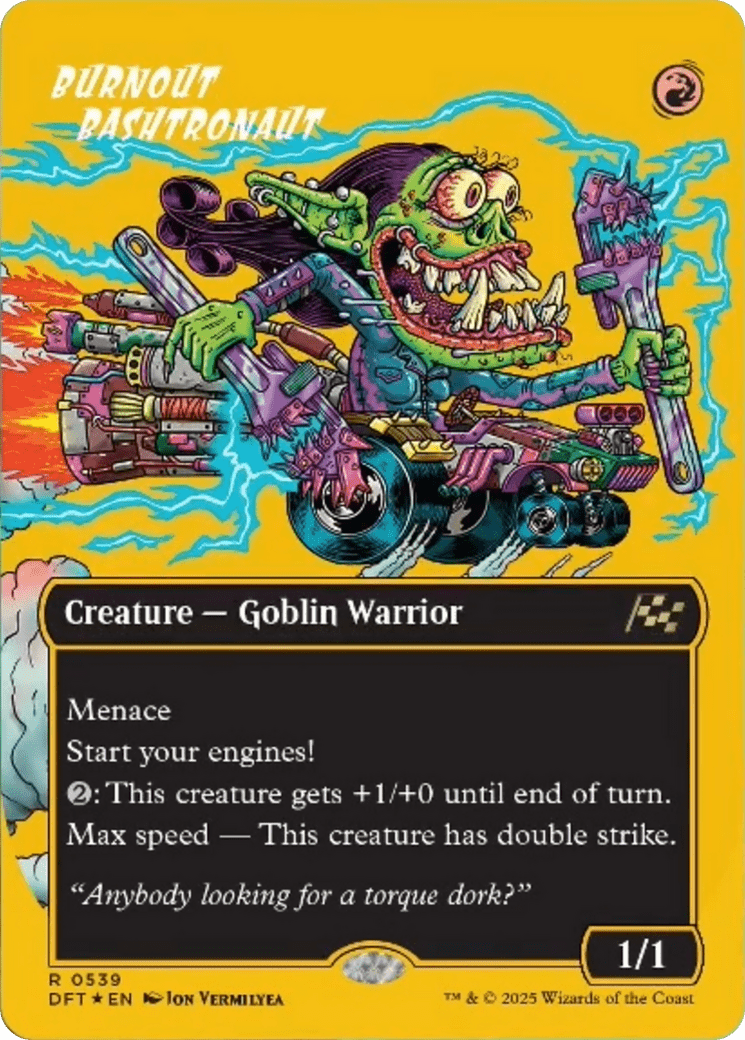 Burnout Bashtronaut (Borderless) (First-Place Foil) [Aetherdrift] MTG Single Magic: The Gathering  | Multizone: Comics And Games