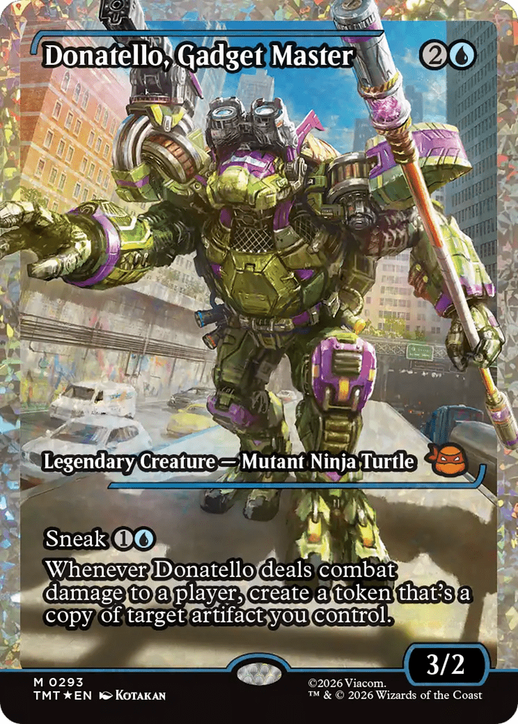 Donatello, Gadget Master (Showcase) (Fracture Foil) [Teenage Mutant Ninja Turtles] MTG Single Magic: The Gathering  | Multizone: Comics And Games