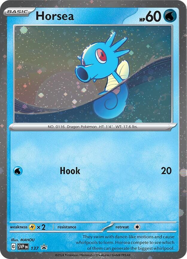 Horsea (SVP137) (Cosmo Holo) [Scarlet & Violet: Black Star Promos] Pokemon Single Pokémon  | Multizone: Comics And Games