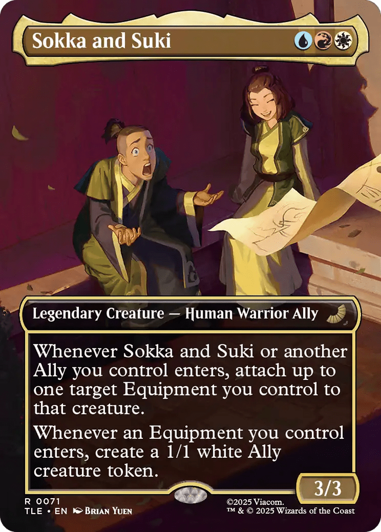 Sokka and Suki (Borderless) [Avatar: The Last Airbender: Eternal-Legal] MTG Single Magic: The Gathering  | Multizone: Comics And Games