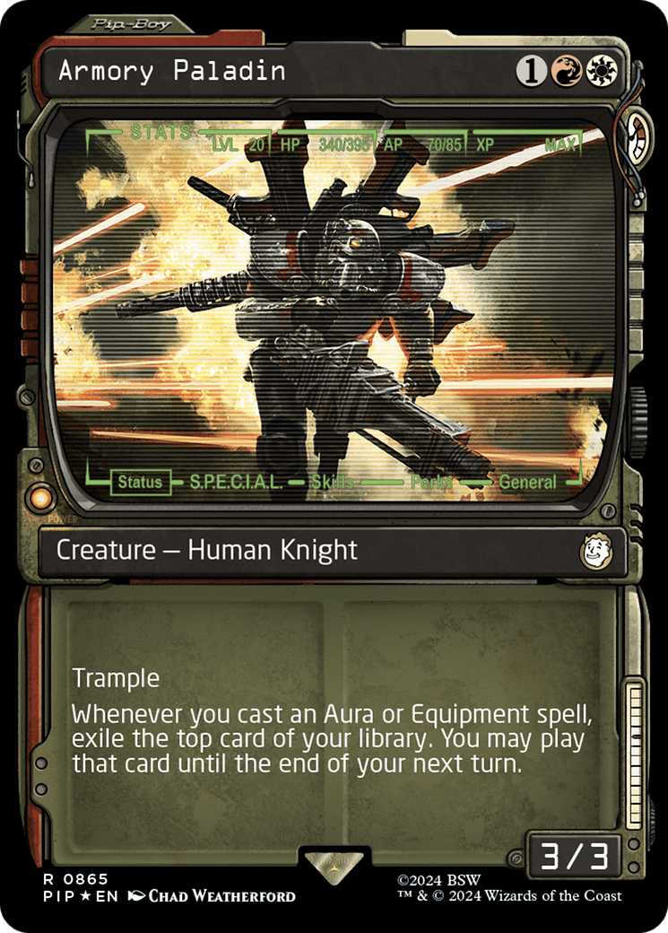 Armory Paladin (Showcase) (Surge Foil) [Fallout] MTG Single Magic: The Gathering  | Multizone: Comics And Games