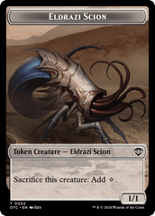 Eldrazi Scion // Treasure Double-Sided Token [Outlaws of Thunder Junction Commander Tokens] MTG Single Magic: The Gathering  | Multizone: Comics And Games