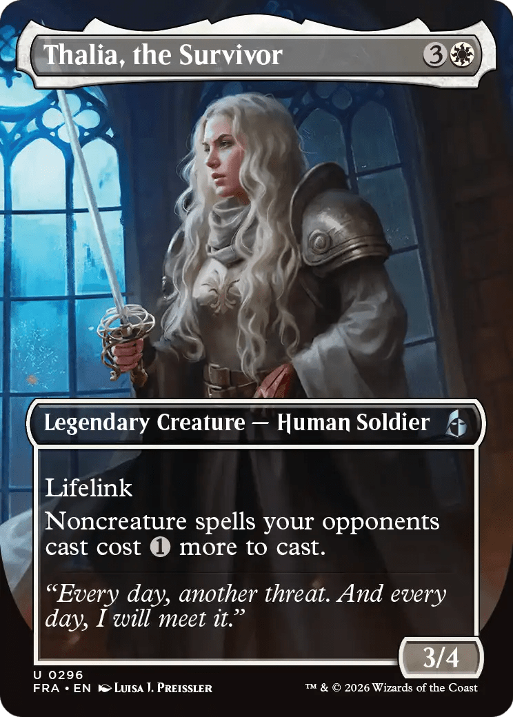 Thalia, the Survivor (Borderless) [Reality Fracture] MTG Single Magic: The Gathering  | Multizone: Comics And Games