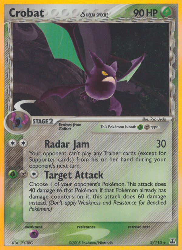 Crobat (2/113) (Delta Species) [EX: Delta Species] Pokemon Single Pokémon  | Multizone: Comics And Games