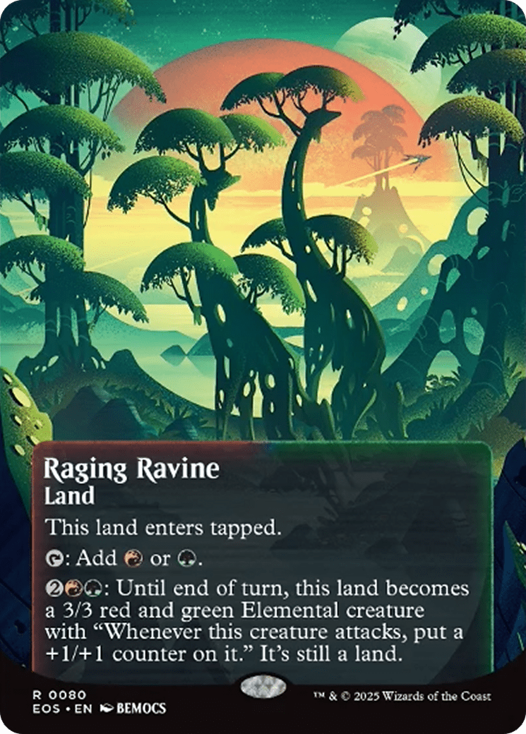 Raging Ravine (0080) (Borderless) [Edge of Eternities: Stellar Sights] MTG Single Magic: The Gathering  | Multizone: Comics And Games