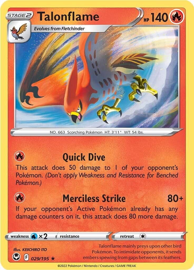 Talonflame (029/195) [Sword & Shield: Silver Tempest] Pokemon Single Pokémon  | Multizone: Comics And Games