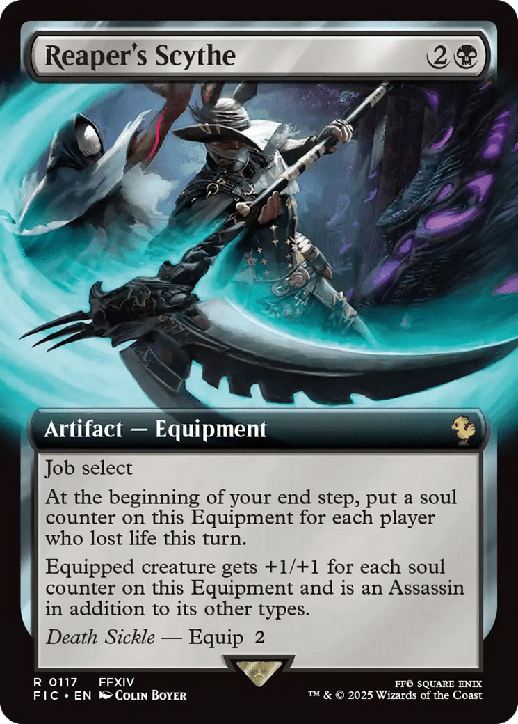Reaper's Scythe (Extended Art) [FINAL FANTASY Commander] MTG Single Magic: The Gathering  | Multizone: Comics And Games
