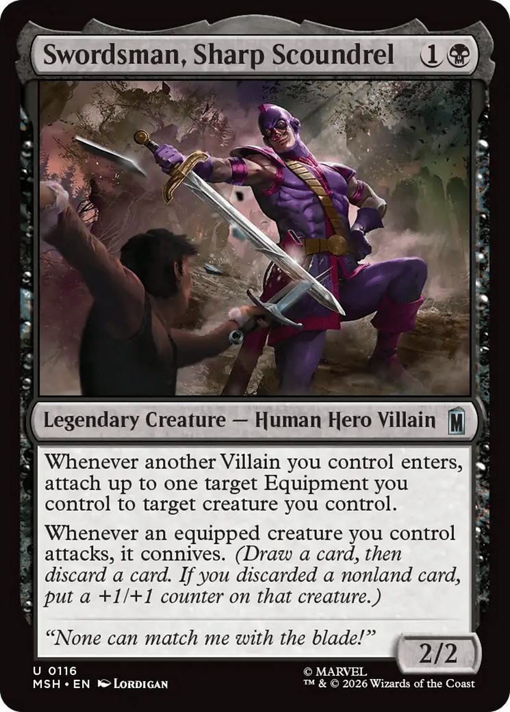 Swordsman, Sharp Scoundrel [Marvel Super Heroes] MTG Single Magic: The Gathering  | Multizone: Comics And Games