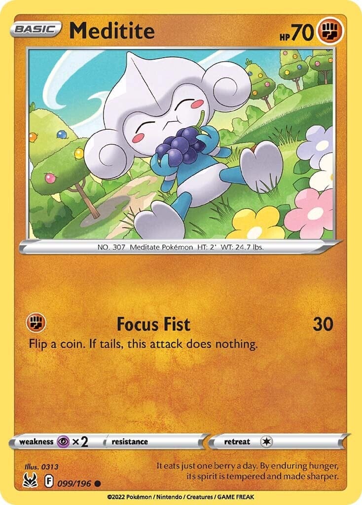 Meditite (099/196) [Sword & Shield: Lost Origin] Pokemon Single Pokémon  | Multizone: Comics And Games