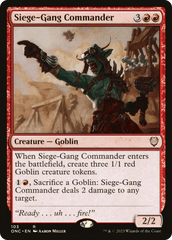 Siege-Gang Commander [Phyrexia: All Will Be One Commander] MTG Single Magic: The Gathering  | Multizone: Comics And Games