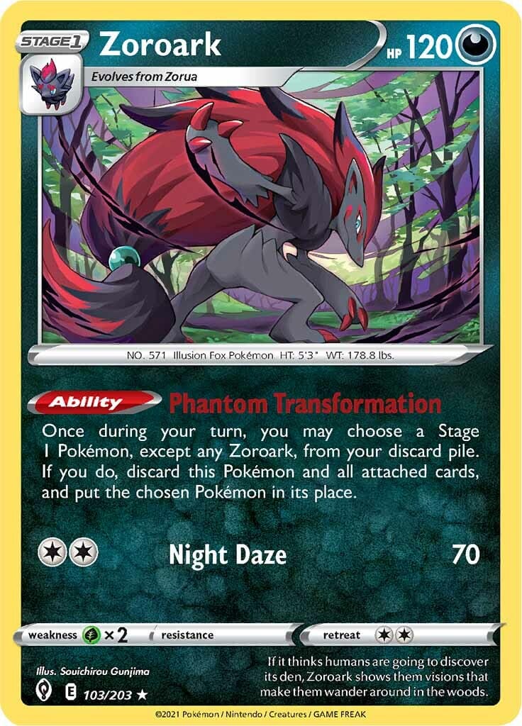 Zoroark (103/203) [Sword & Shield: Evolving Skies] Pokemon Single Pokémon  | Multizone: Comics And Games