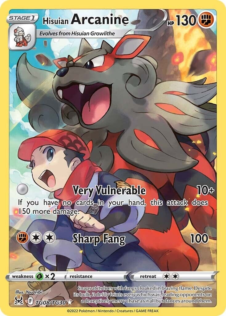 Hisuian Arcanine (TG08/TG30) [Sword & Shield: Lost Origin] Pokemon Single Pokémon  | Multizone: Comics And Games