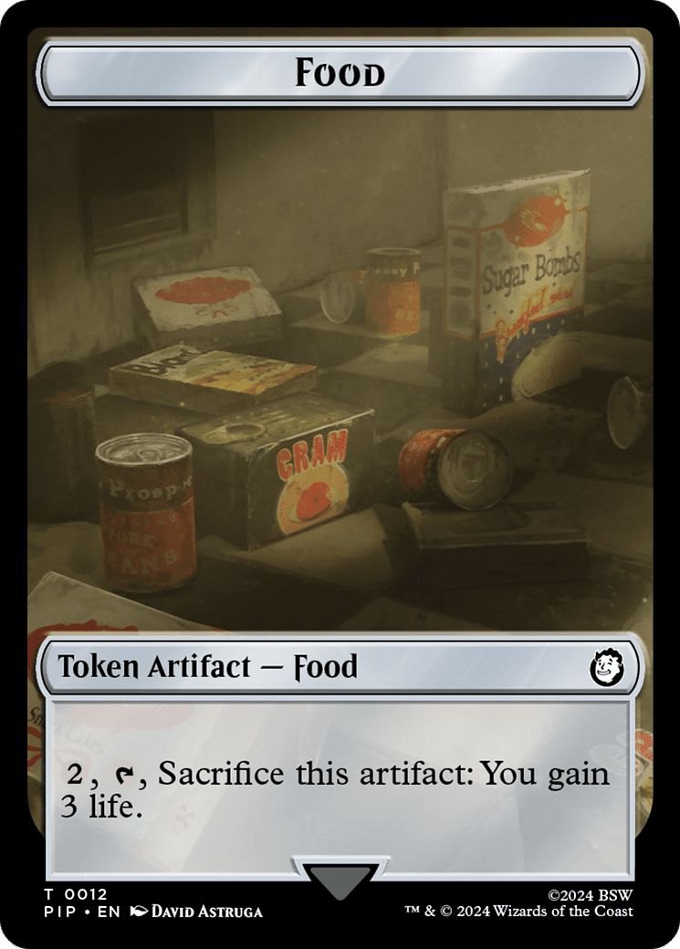Food (0012) // Human Soldier Double-Sided Token [Fallout Tokens] MTG Single Magic: The Gathering  | Multizone: Comics And Games