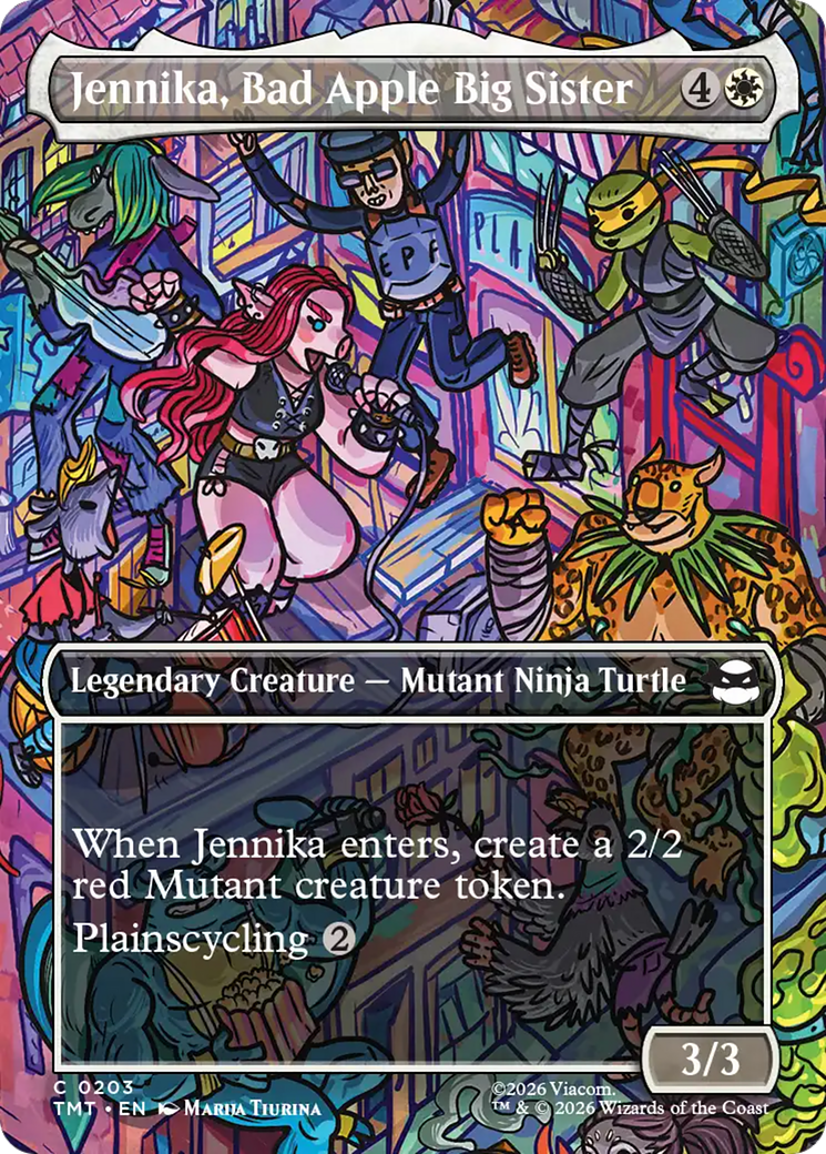 Jennika, Bad Apple Big Sister (Borderless) [Teenage Mutant Ninja Turtles] MTG Single Magic: The Gathering  | Multizone: Comics And Games