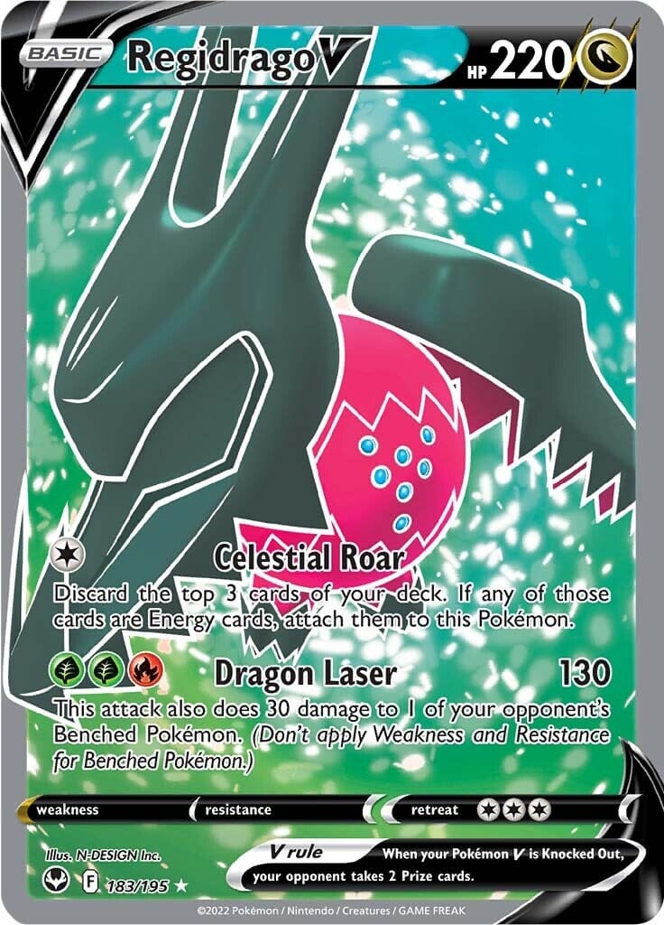 Regidrago V (183/195) [Sword & Shield: Silver Tempest] Pokemon Single Pokémon  | Multizone: Comics And Games