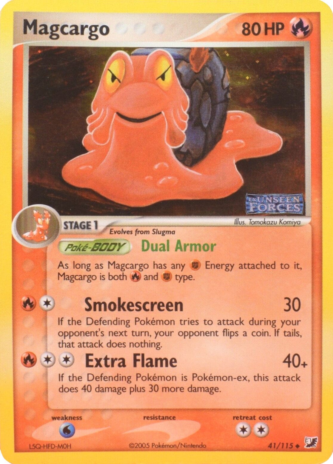 Magcargo (41/115) (Stamped) [EX: Unseen Forces] Pokemon Single Pokémon  | Multizone: Comics And Games