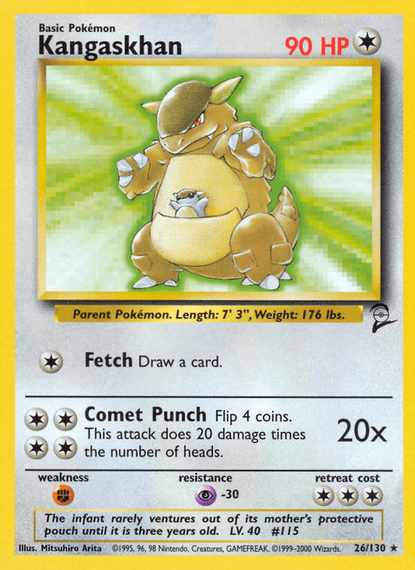 Kangaskhan (26/130) [Base Set 2] Pokemon Single Pokémon  | Multizone: Comics And Games