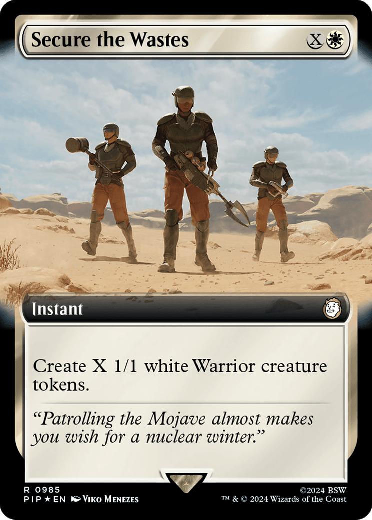 Secure the Wastes (Extended Art) (Surge Foil) [Fallout] MTG Single Magic: The Gathering  | Multizone: Comics And Games