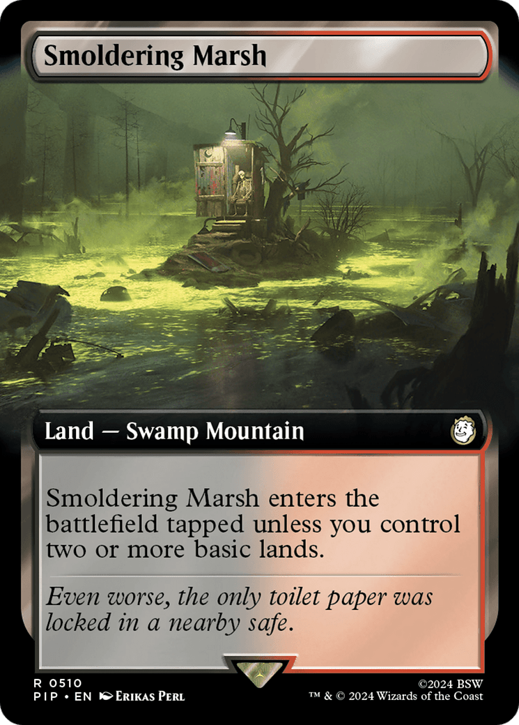 Smoldering Marsh (Extended Art) [Fallout] MTG Single Magic: The Gathering  | Multizone: Comics And Games