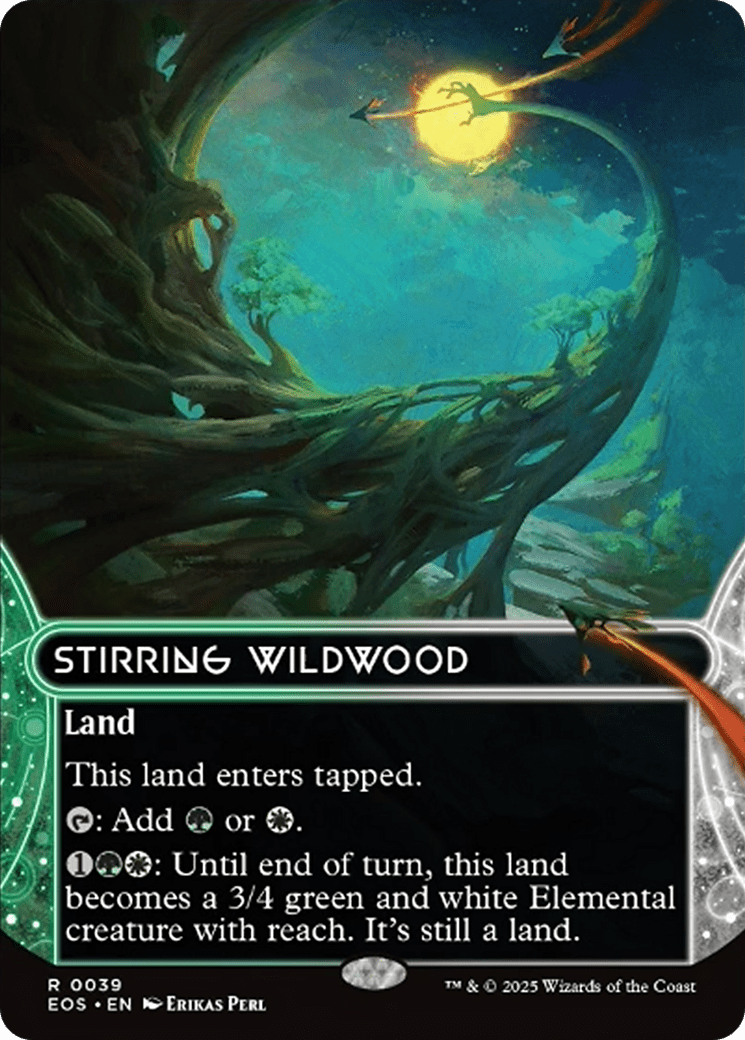 Stirring Wildwood (0039) (Borderless) [Edge of Eternities: Stellar Sights] MTG Single Magic: The Gathering  | Multizone: Comics And Games