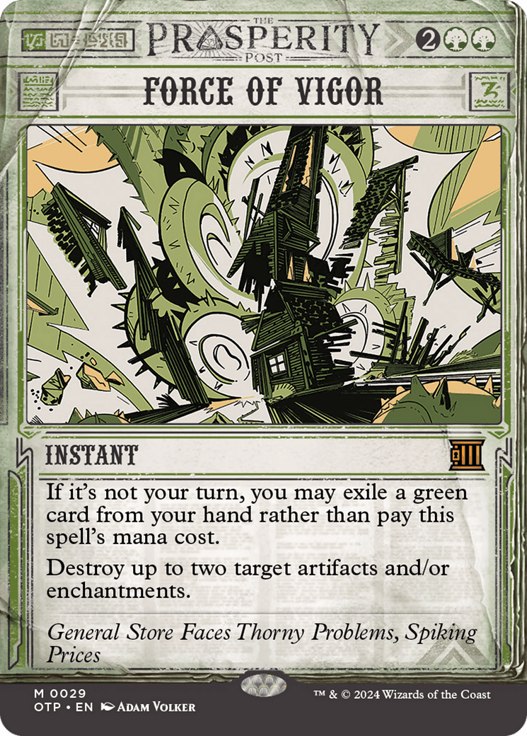 Force of Vigor [Outlaws of Thunder Junction: Breaking News] MTG Single Magic: The Gathering  | Multizone: Comics And Games