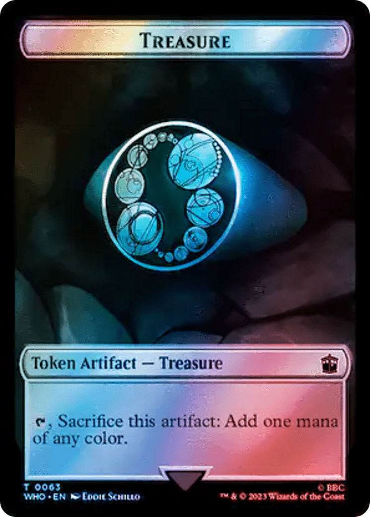 Dalek // Treasure (0063) Double-Sided Token (Surge Foil) [Doctor Who Tokens] MTG Single Magic: The Gathering  | Multizone: Comics And Games