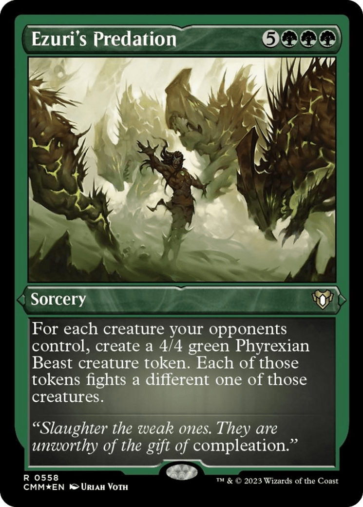 Ezuri's Predation (Foil Etched) [Commander Masters] MTG Single Magic: The Gathering  | Multizone: Comics And Games