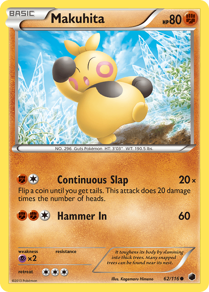 Makuhita (62/116) [Black & White: Plasma Freeze] Pokemon Single Pokémon  | Multizone: Comics And Games