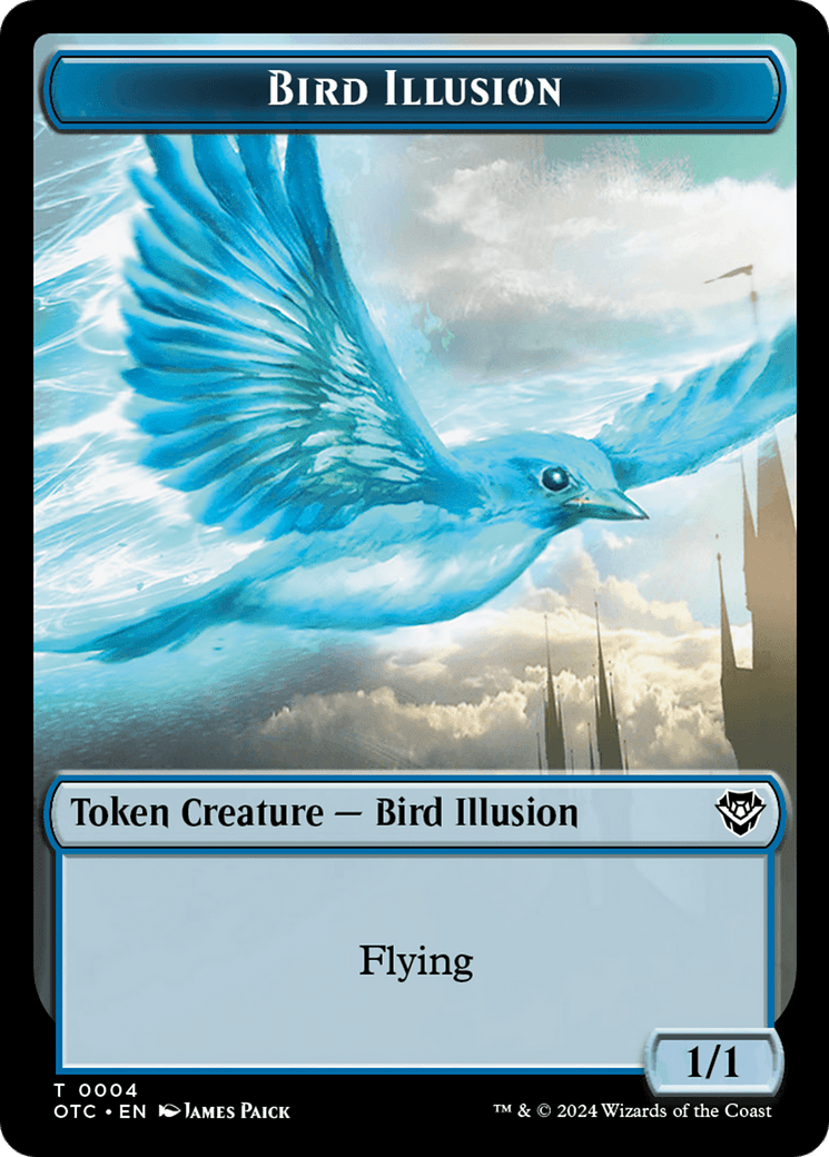 Bird Illusion // Elemental (0014) Double-Sided Token [Outlaws of Thunder Junction Commander Tokens] MTG Single Magic: The Gathering  | Multizone: Comics And Games