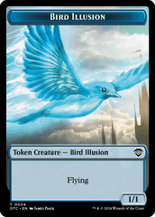Bird Illusion // Elemental (0014) Double-Sided Token [Outlaws of Thunder Junction Commander Tokens] MTG Single Magic: The Gathering  | Multizone: Comics And Games