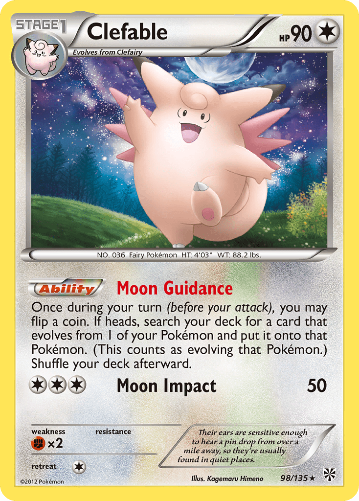 Clefable (98/135) [Black & White: Plasma Storm] Pokemon Single Pokémon  | Multizone: Comics And Games
