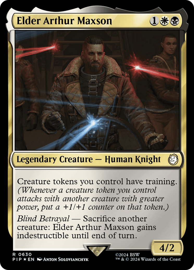 Elder Arthur Maxson (Surge Foil) [Fallout] MTG Single Magic: The Gathering  | Multizone: Comics And Games