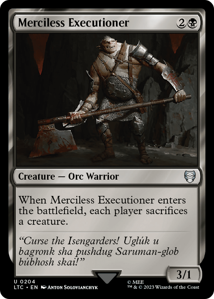 Merciless Executioner [The Lord of the Rings: Tales of Middle-Earth Commander] MTG Single Magic: The Gathering  | Multizone: Comics And Games