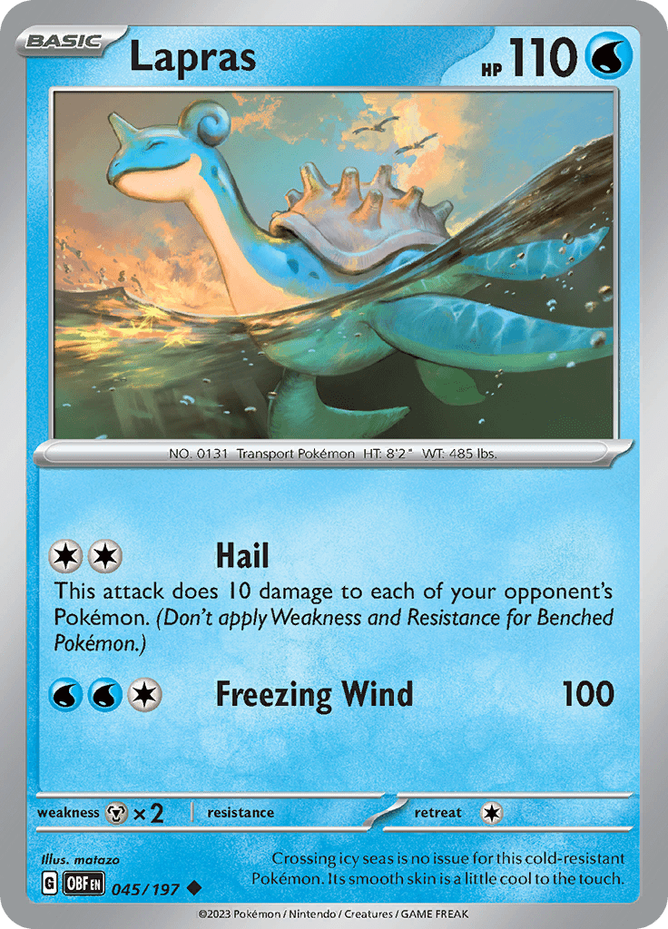 Lapras (045/197) [Scarlet & Violet: Obsidian Flames] Pokemon Single Pokémon  | Multizone: Comics And Games