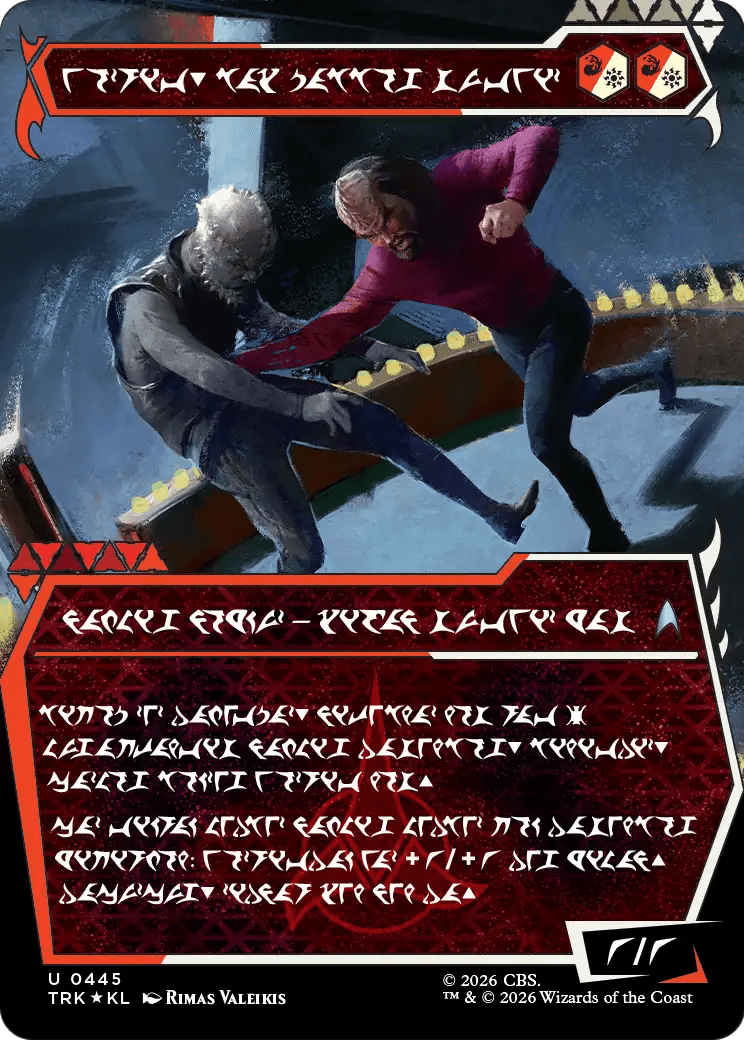 Worf, Honor-Bound Warrior (Showcase) (0445) (Klingon) [Star Trek] MTG Single Magic: The Gathering  | Multizone: Comics And Games