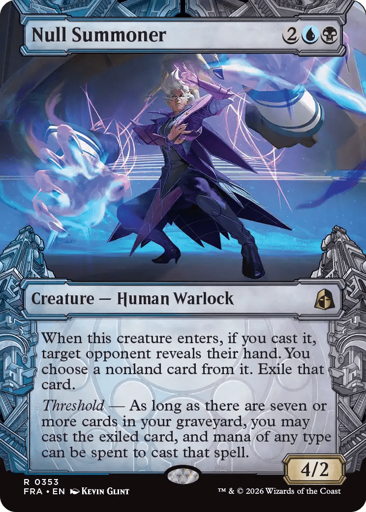 Null Summoner (Showcase) [Reality Fracture] MTG Single Magic: The Gathering  | Multizone: Comics And Games
